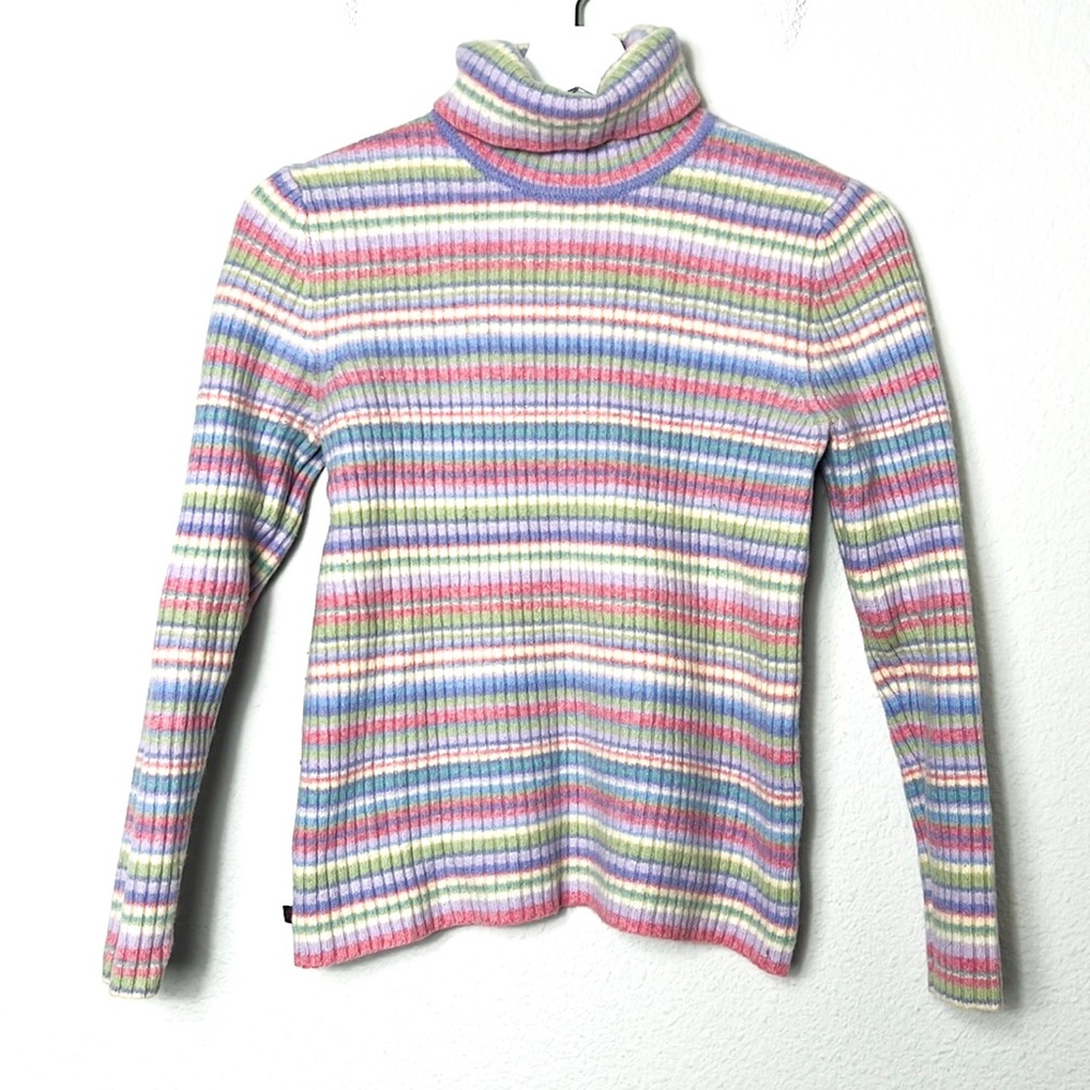 Ralph Lauren Multicolor Wool Striped Turtleneck Sweater